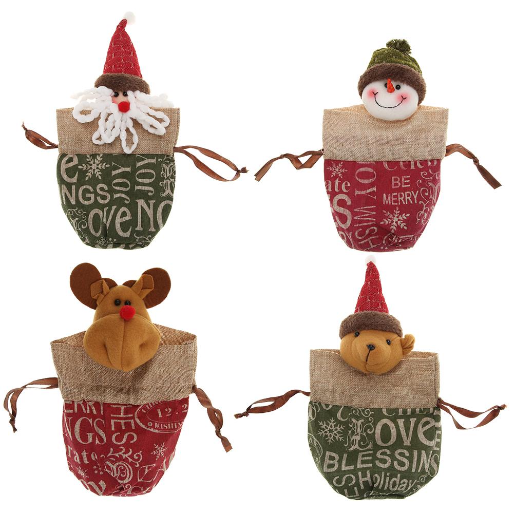 

Merry Christmas Doll Candy Bags Sack Presents Bag Pouch Xmas Tree Decor, Mg1814.02, 501 Original