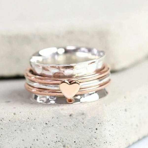 Self Love Spinner Heart Ring 💖 - vzzhome