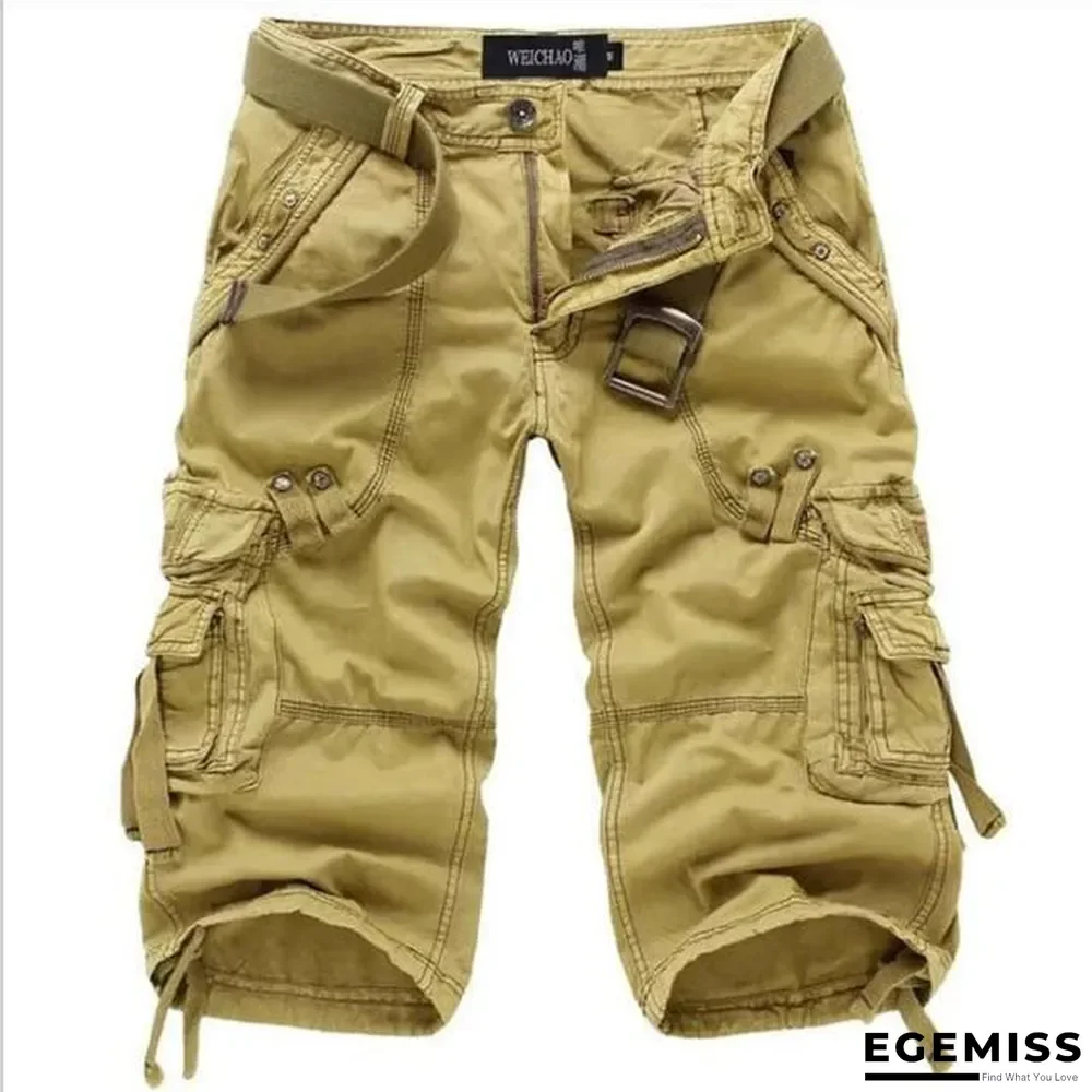 Plus Size Men's Camouflage Loose Cargo Work Casual Shorts | EGEMISS