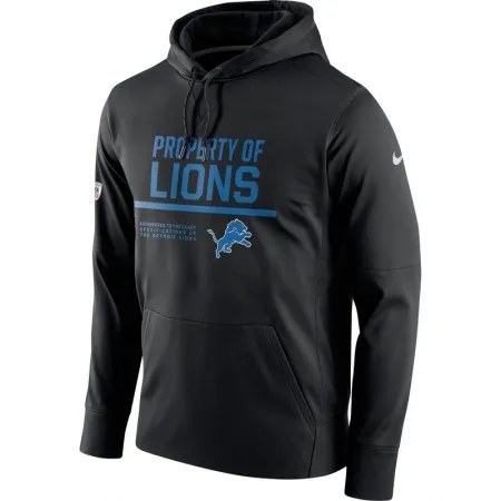 Men's Detroit Lions  Black Circuit Property Of Performance Pullover Hoodie
