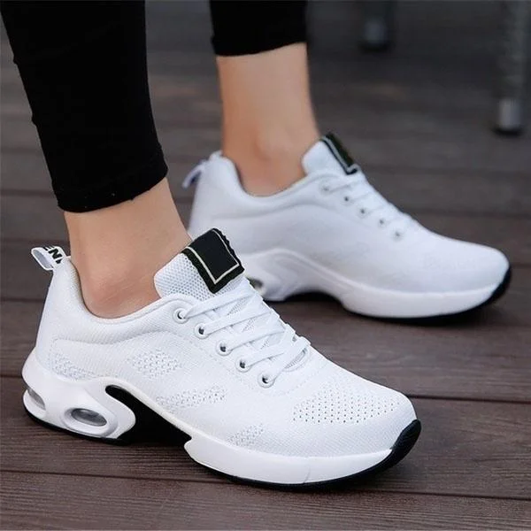 Fashion Ladies Sneakers Casual Air Cushion Trainers Sneakers Breathable Sport Shoes Non-Slip Fitness Sneakers