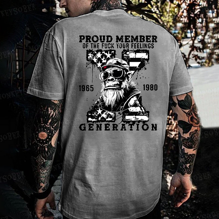 Gen X Monkey EST.1980 Printing  Monkey T-shirt