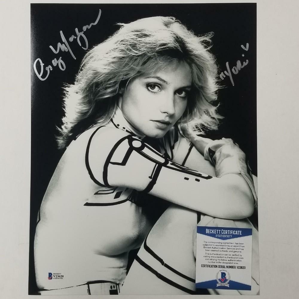 Cindy Morgan signed Tron 11x14 Photo Poster painting #1 Autograph ~ Beckett BAS COA