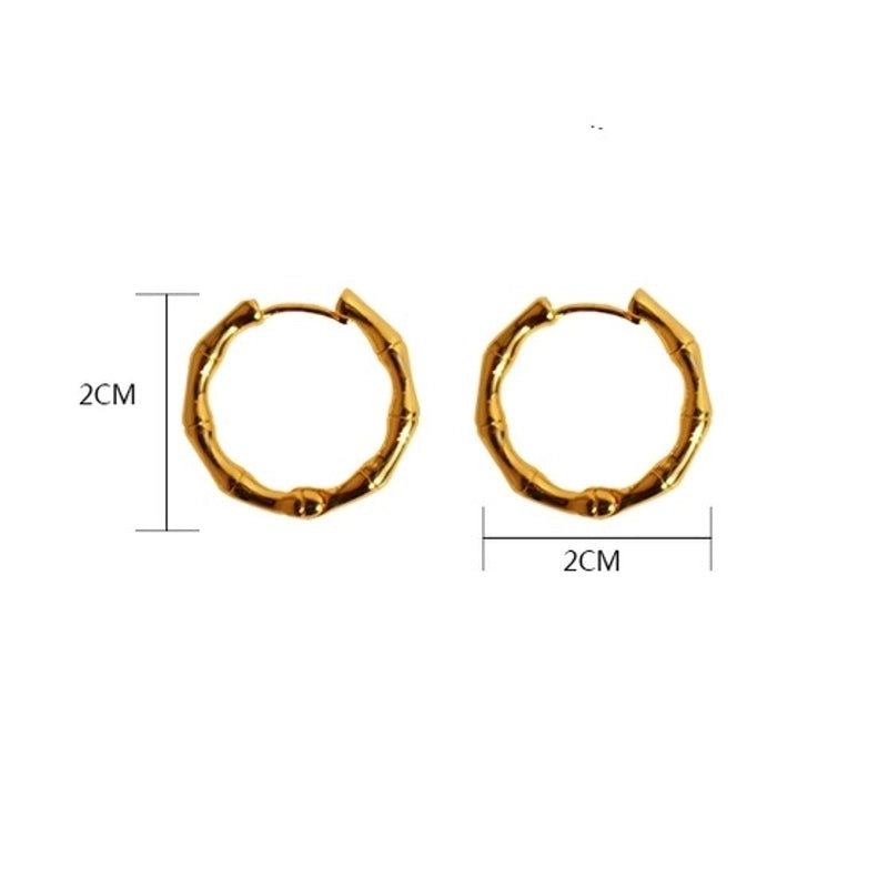 Brass 24K Gold Plated Geometric Earrings