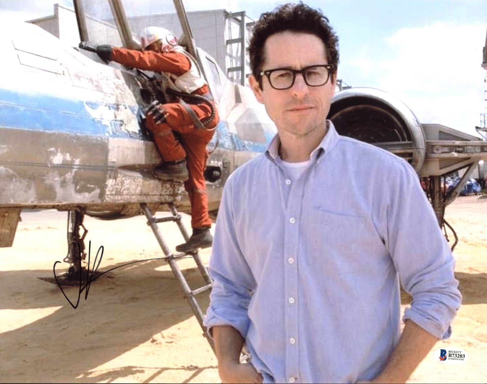 J.J. Abrams Star Wars The Force Awakens Authentic Signed 11X14 Photo Poster painting BAS #B73203