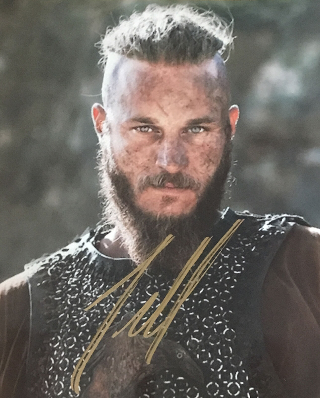 Travis Fimmel Actor Authentic Autograph Photo Poster painting Signed In Person W COA VIKINGS TTM