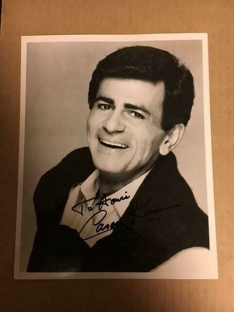 Casey Kasem Top 40 Countdown Signed 8x10 Vintage Photo Poster painting JSA Precertified