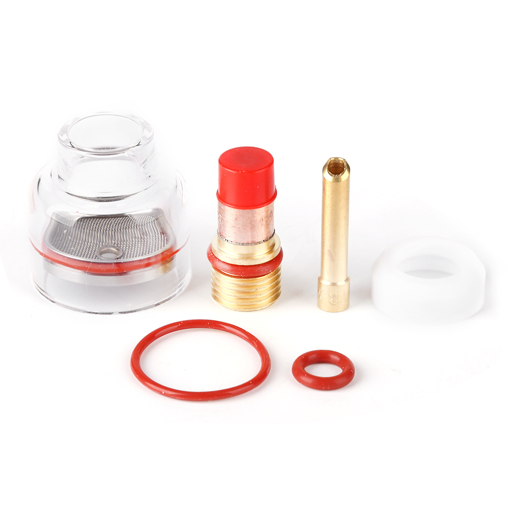 

3.2mm Glass Cover Gas Lens Kit for TIG-17/18/26 Argon Arc Welding Torch, 501 Original