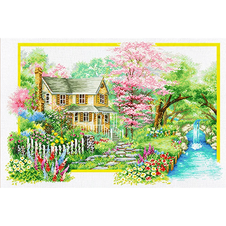 Spring - Season Landscape 11CT Stamped Cross Stitch 85*60CM