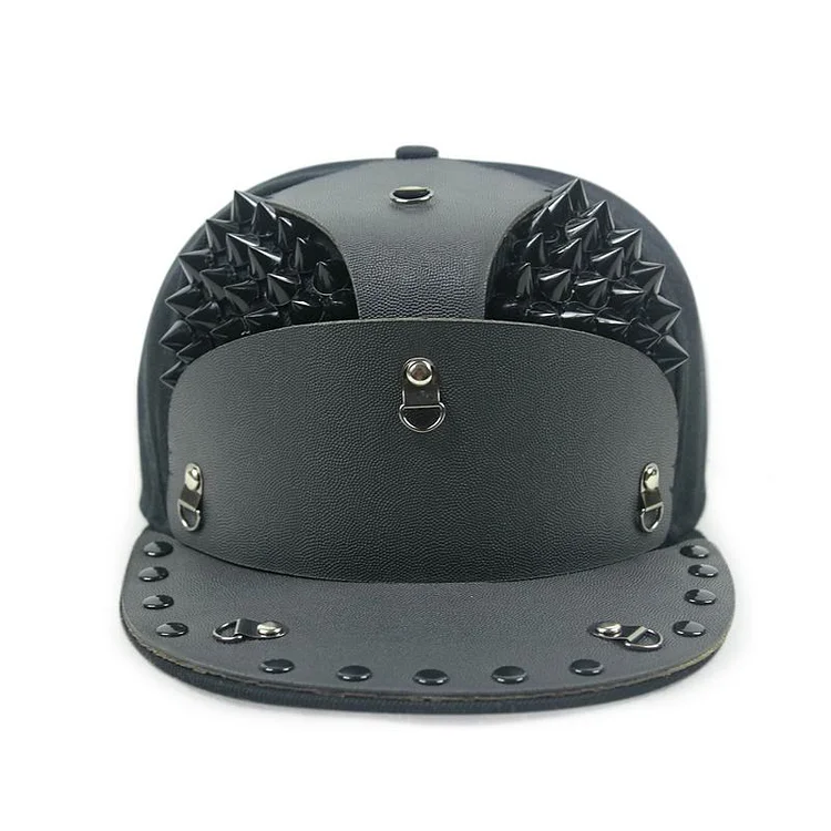 GBCNYIER Armor Flat Brim Baseball Cap High Quality Warrior HatRivets Hip Hop Visor Hipster Street Cool Hats