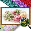 Rose - 9CT Partial Beaded Cross Stitch Kit(56x31cm)