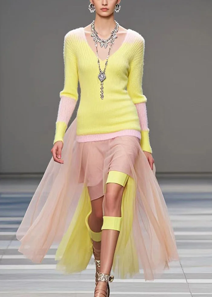 Beautiful Peacock Green Asymmetrical Patchwork Tulle Silk Cami Dress Summer