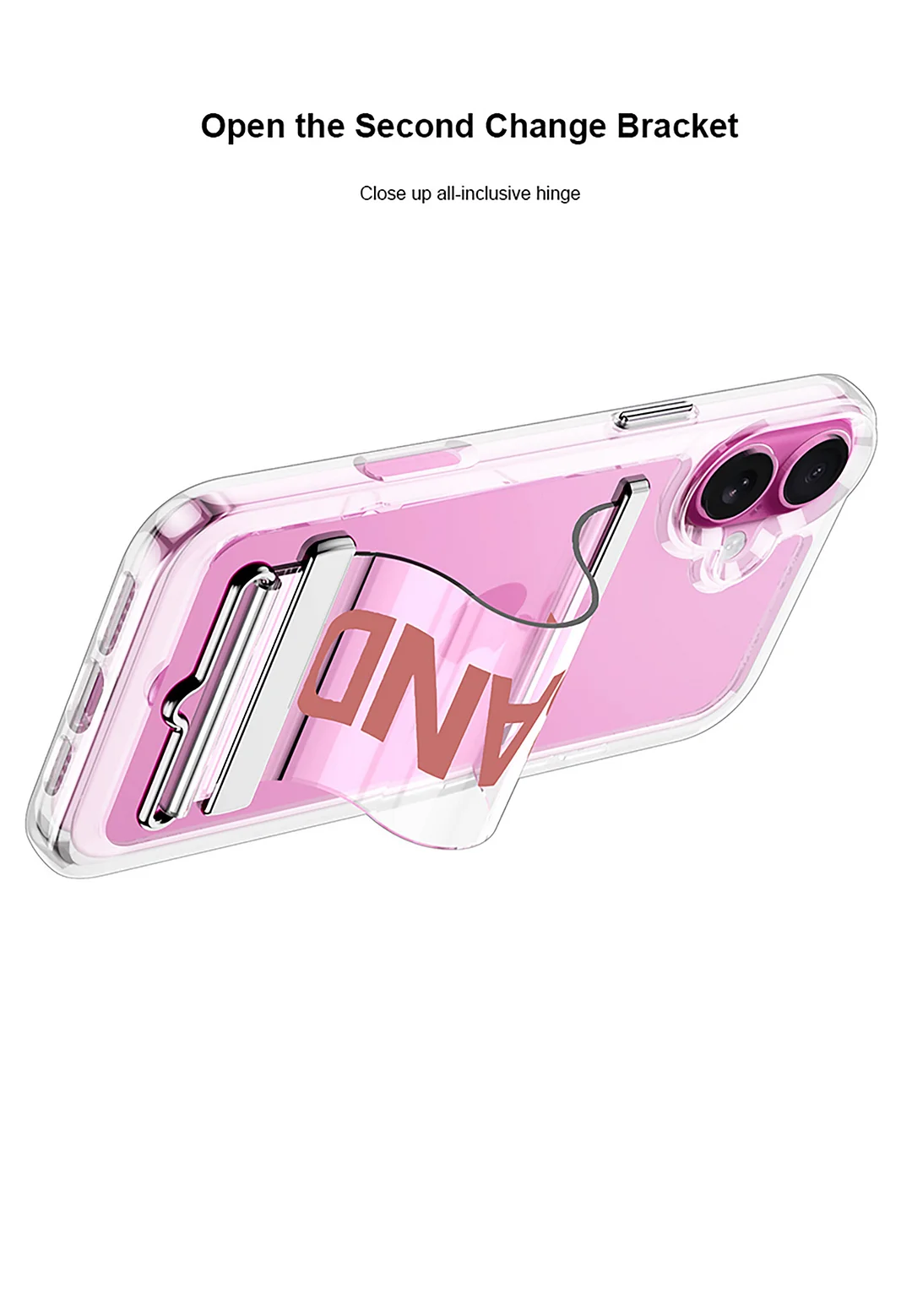 Suitable for iPhone 16 wristband bracket transparent mobile phone case
