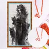 Cat Lady Full 14CT 2 Strands DIY Counted Cross Stitch Kits Large Size 50x100cm Needlework Embroidery Kit for Beginners Adults Gift Home Wall Decor