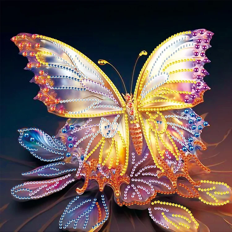 Garden Butterfly 30*40CM(Canvas) Special Shaped Drill Diamond Painting gbfke