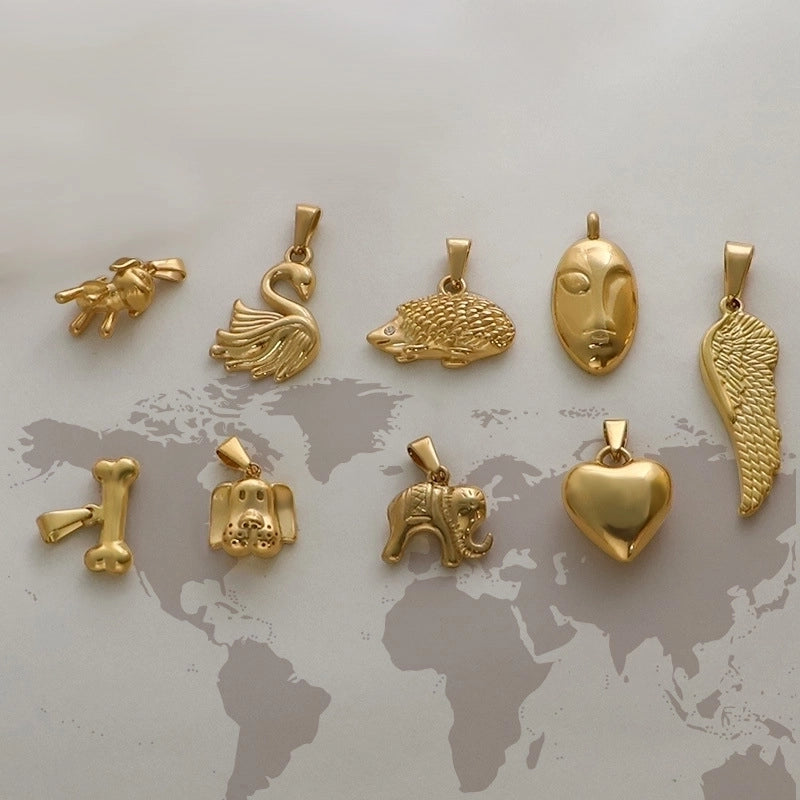 1 Piece 304 Stainless Steel Geometric Pendant