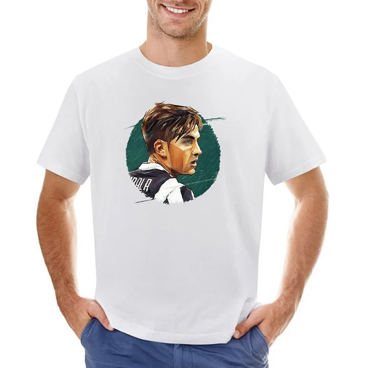 Geometric Paulo Dybala Soccer Culture Inspired T-shirt