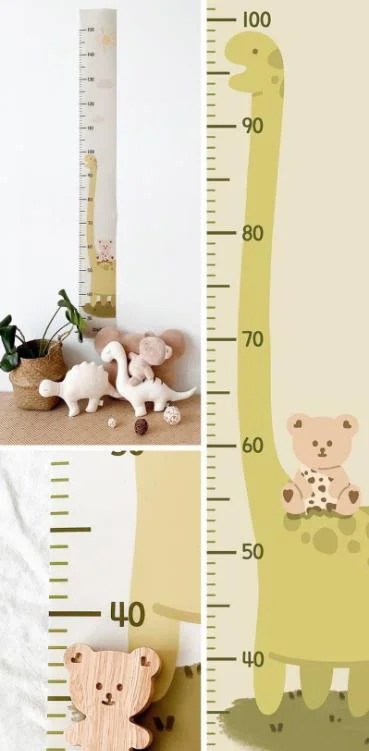 INS Canvas Baby Height Measure Ruler Wall Stickers Children Growth Chart Record Kids Room Decoration Hanging Rulers Photo Props