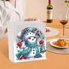 Diamond Painting Acrylic Snowman Paper Towel Storage Rack Decor