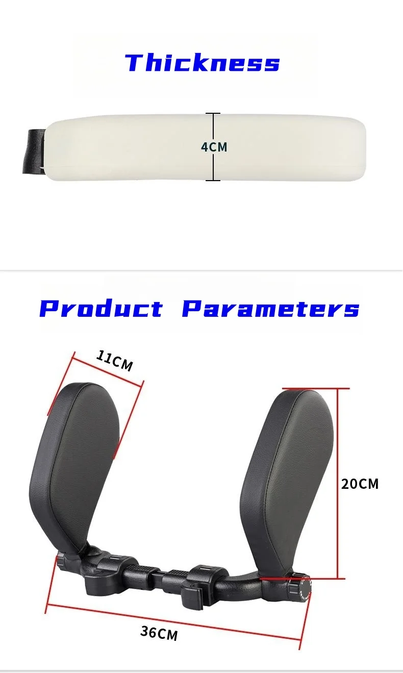 Car front and rear side sleeping pillows