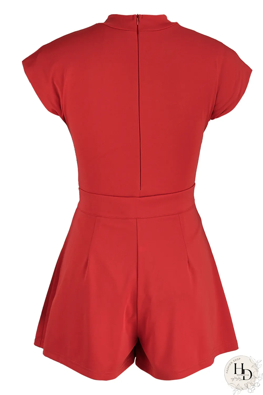 Pink Sexy Solid Patchwork Half A Turtleneck Sleeveless Two Pieces