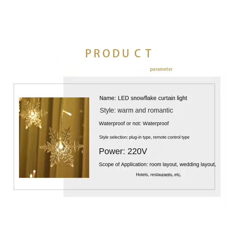 Tegooe 32M LED Snowflake Curtain Lights - Waterproof Fairy String for Holiday Decor