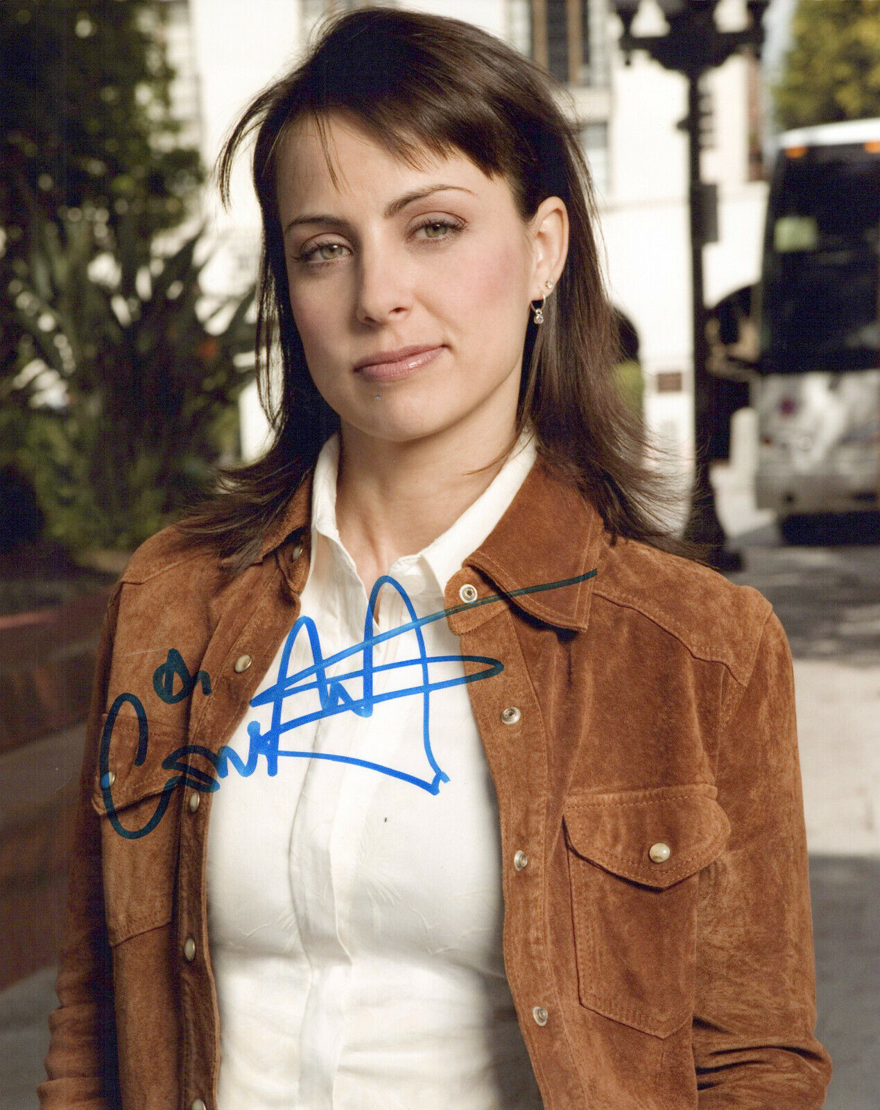 Constance Zimmer glamour shot autographed Photo Poster painting signed 8x10 #2 damaged rt corner