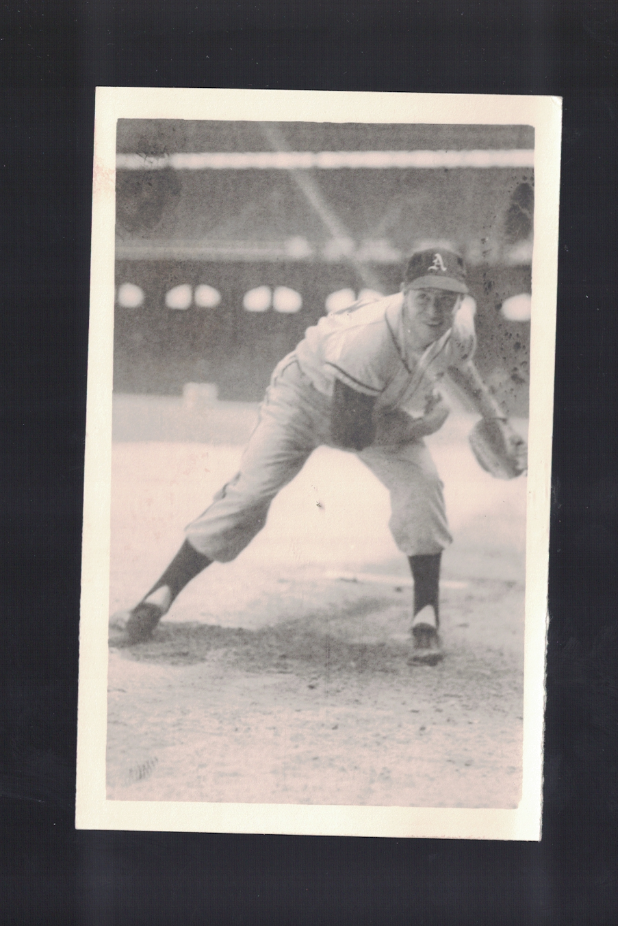 Charlie Bishop Philadelphia Athletics Vintage Baseball Postcard Size Photo Poster painting RH2