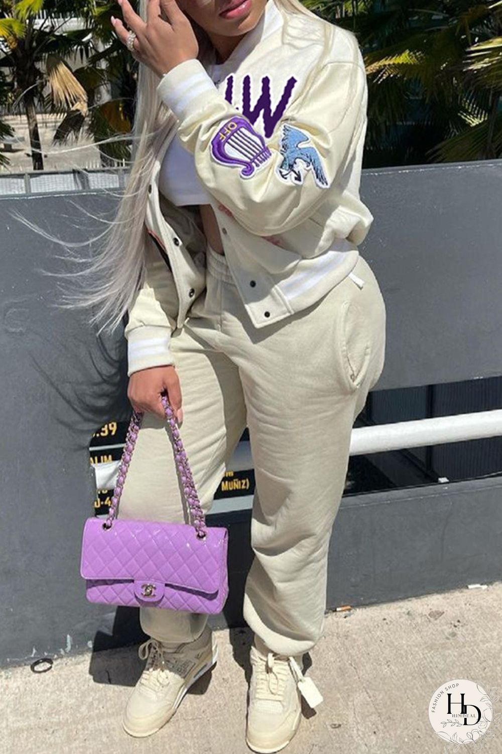 White Fashion Casual Print Cardigan Outerwear