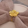 Golden Flower Wedding Event Catering Napkin Ring