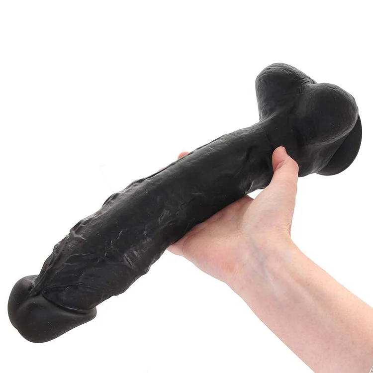 pornhint Pornhint Colours Pleasures 10 Inch Silicone Dildo in Black