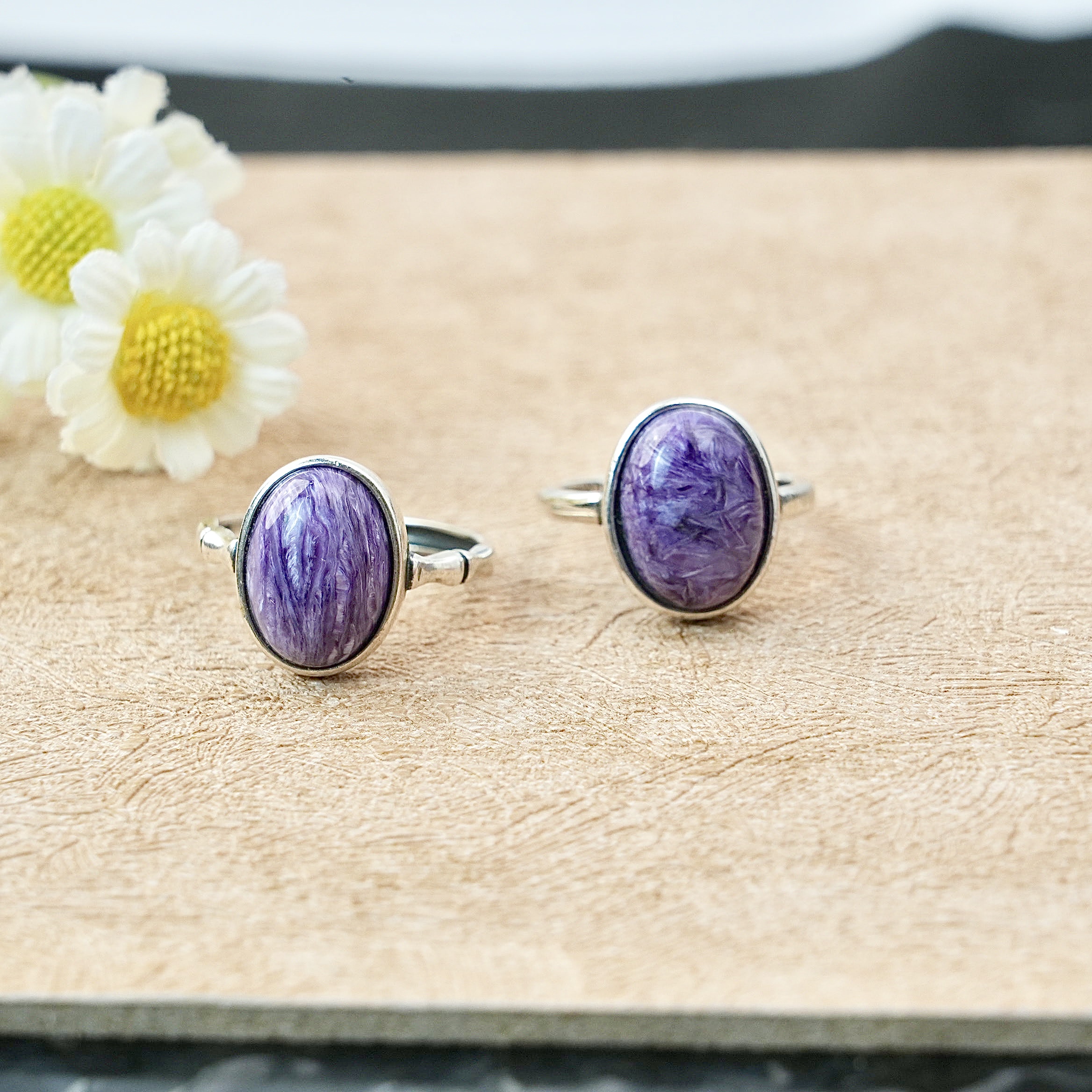 Charoite Design Ring
