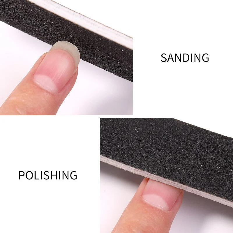100/50/20/10/5/1pcs Black Professional Mini Nail Files Set Washable Grinding Polishing Sanding Block Nail Art Manicuring Tools-Nail Inspo