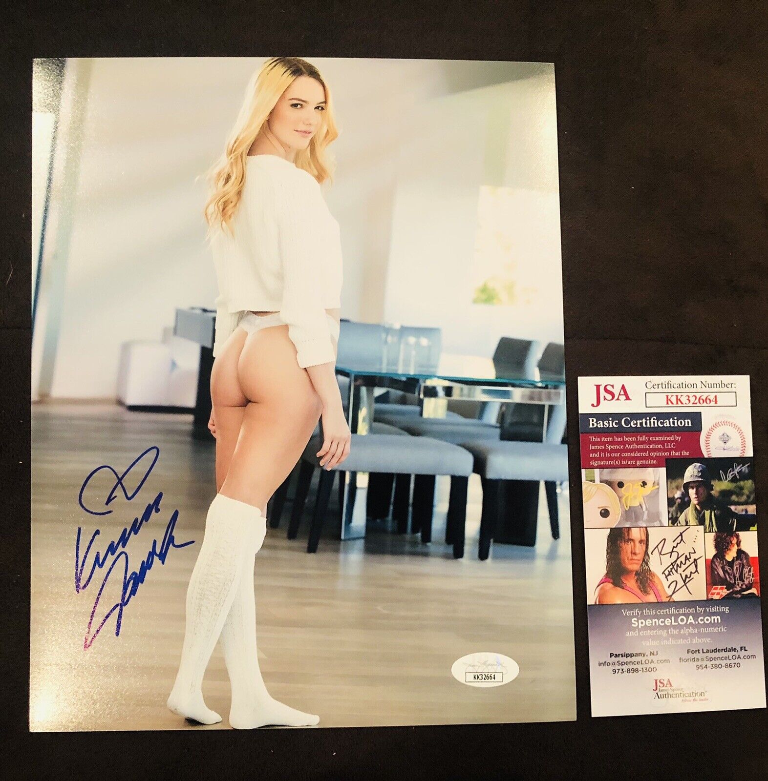 Kenna James Signed 8x10 Photo Poster painting ADULT STAR AUTOGRAPH Penthouse JSA Rare