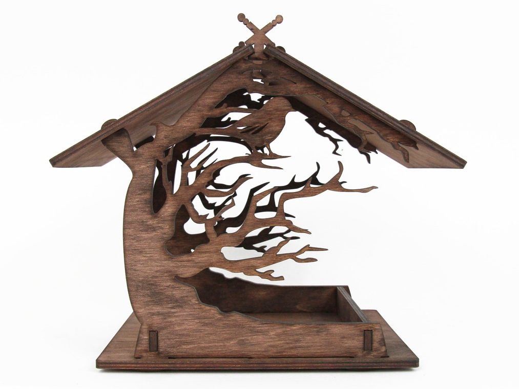 Wooden birdhouse Garden bird feeder Wooden bird house Garden gifts