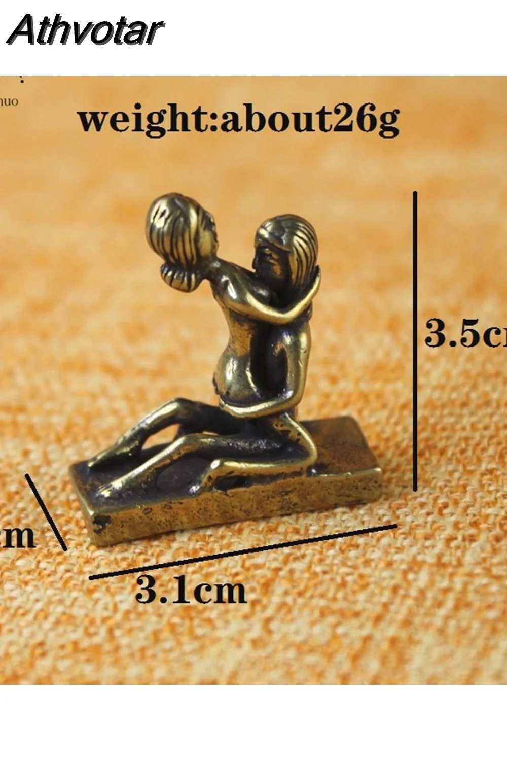 Athvotar Postures Brass Sexy Figurine Status Funny Mini Sex Home Decor