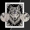 Diamond Painting-DIY Special Shaped Drill Pearl Painting Wolf(30x40cm)