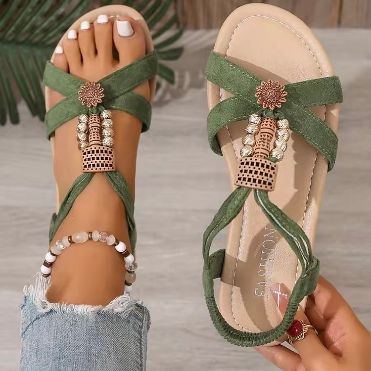 Women's Elegant Vacation Rhinestone Flat Sandals