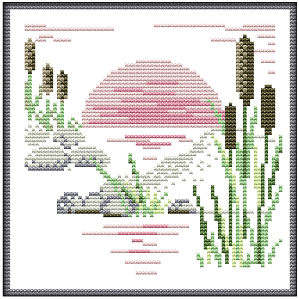 

Four Seasons-Autumn - 14CT Stamped Cross Stitch - 20*20cm, 501 Original