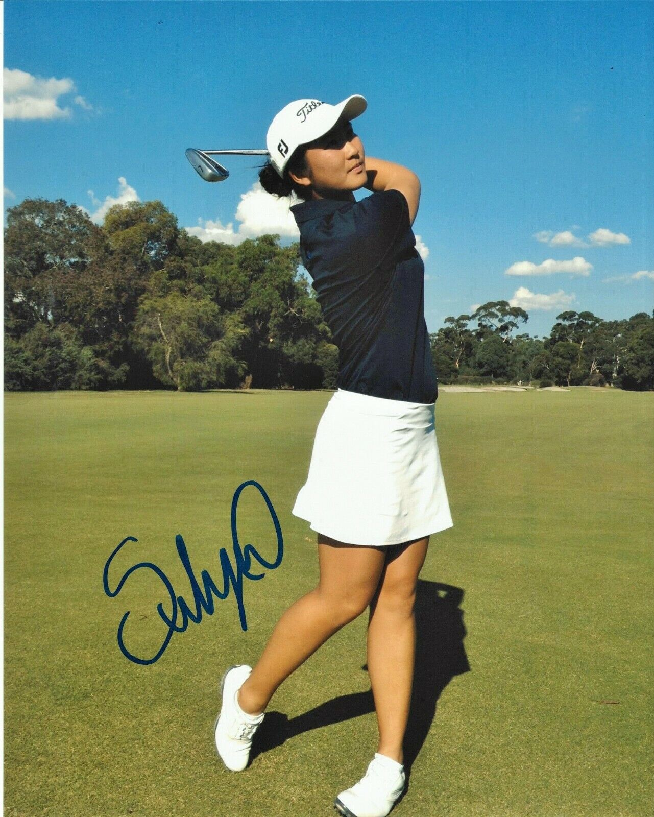 LPGA GOLFER SU-HYUN OH HAND SIGNED 8x10 Photo Poster painting w/COA WOMEN'S GOLF PROOF