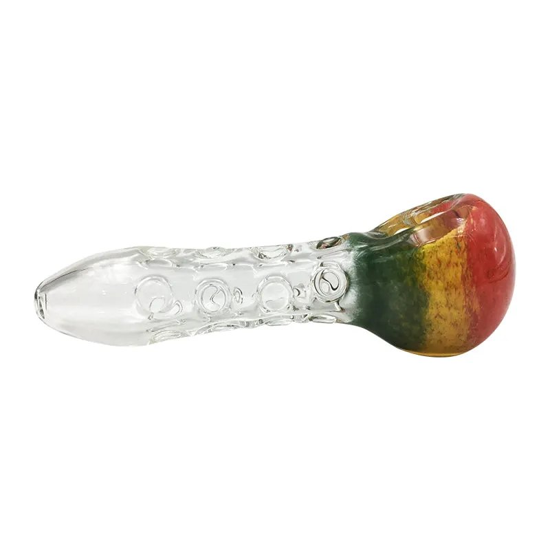 Rainbow Glass Spoon Hand Pipe