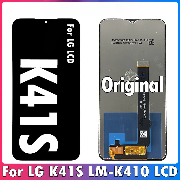 6.55'' Original For LG K41S LCD Display Touch Screen Digitizer Assembly Replacement For LG K41S LMK410EMW LM-K410 LCD With Frame