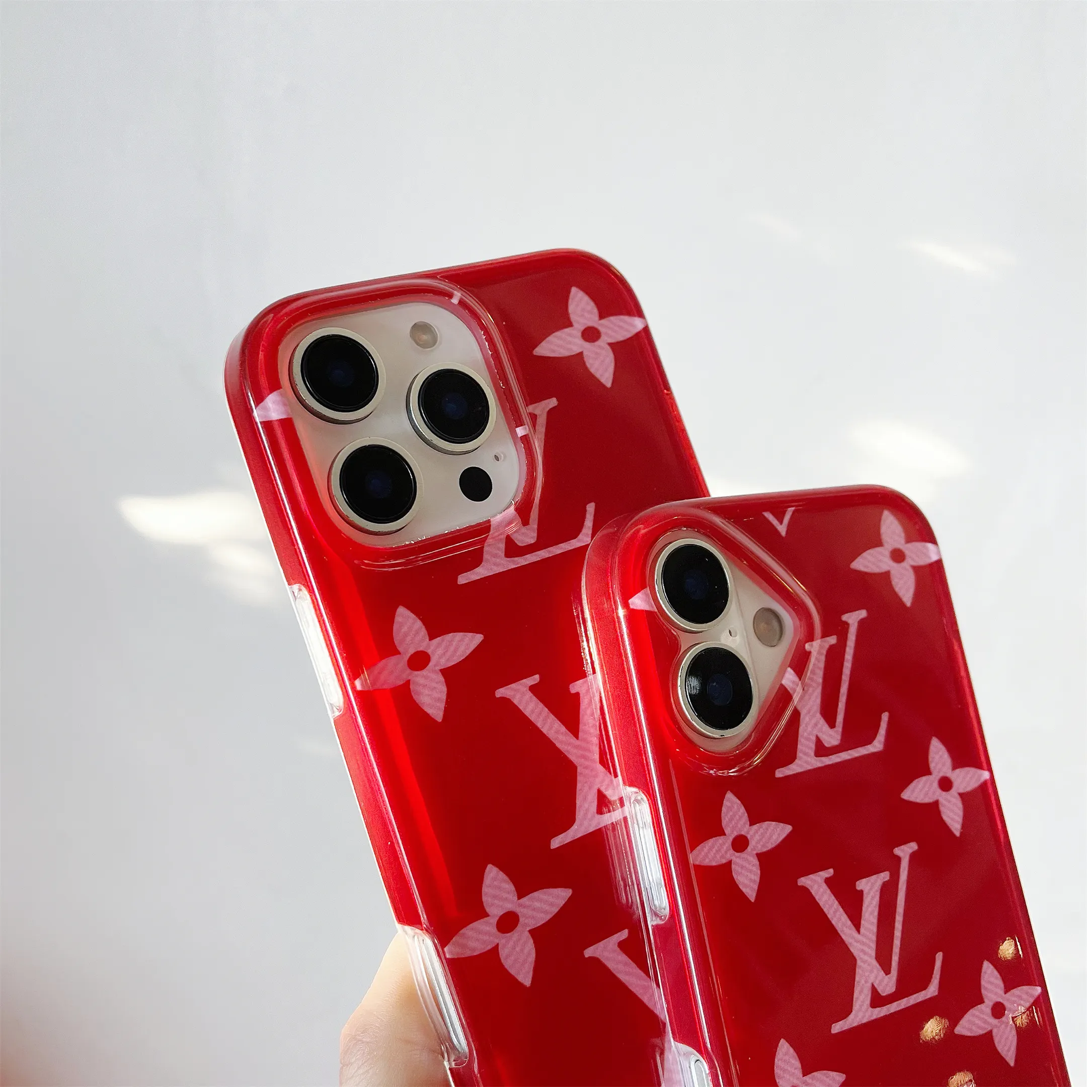 Red Louis Vuitton Monogram Elegant Bracelet Pendant Apple iPhone Cases