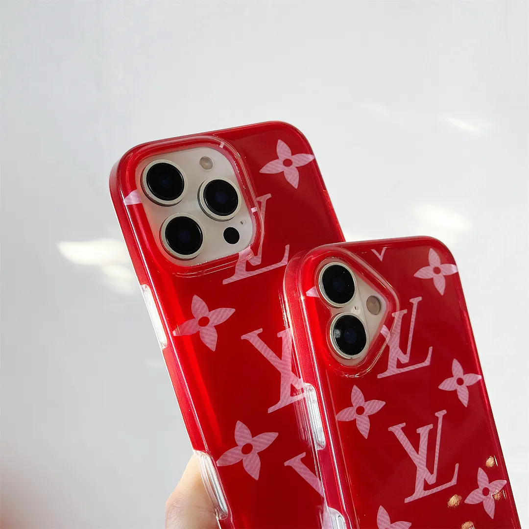 Red Louis Vuitton Monogram Elegant Bracelet Pendant Apple iPhone Cases