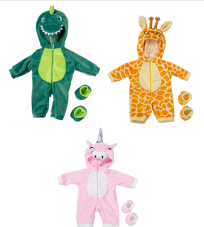  For 16″ Full Silicone Reborn Doll Three Colors Dinosaur, Giraffe, Piggy Set 6pcs Clothing Accessories - Reborndollsshop®-