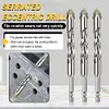 6PCS 4-Blade Saw Tooth Eccentric Drill Bit High-Strength Eccentric Twist Drill