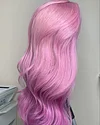 360 Lace Frontal Wig Pink Pre Plucked Baby Hair Brazilian Lace Front