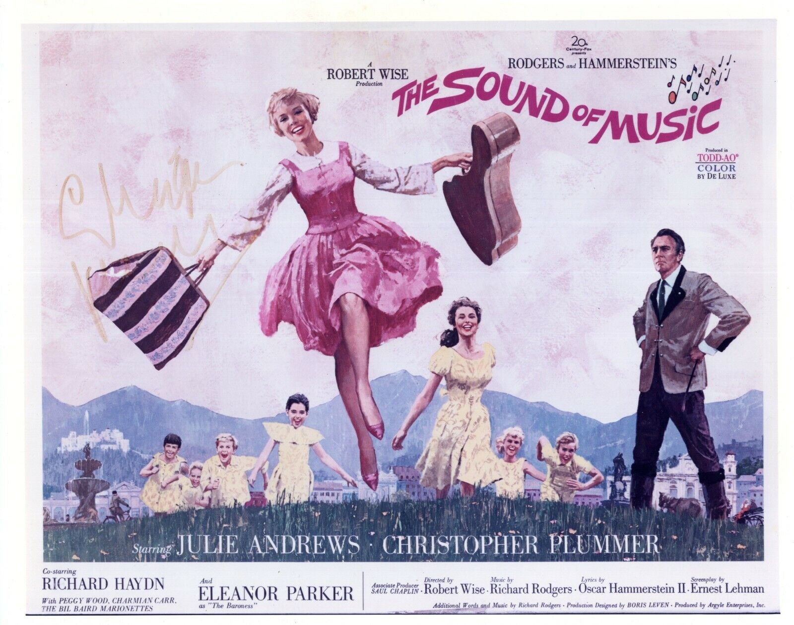 Christopher Plummer The Sound of Music Actor Hand Signed Autograph 8x10 Photo Poster painting