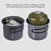 2Pcs Camping Cooking Pot Aluminum Alloy Backpacking Pot Gear for Trekking Hiking