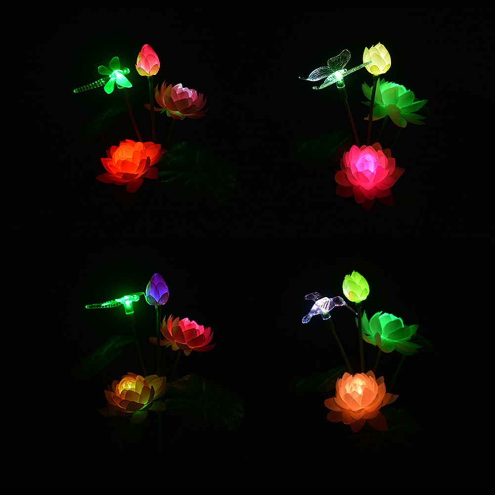 

LED Dragonfly Lotus Flower Stake Lawn Light, 501 Original